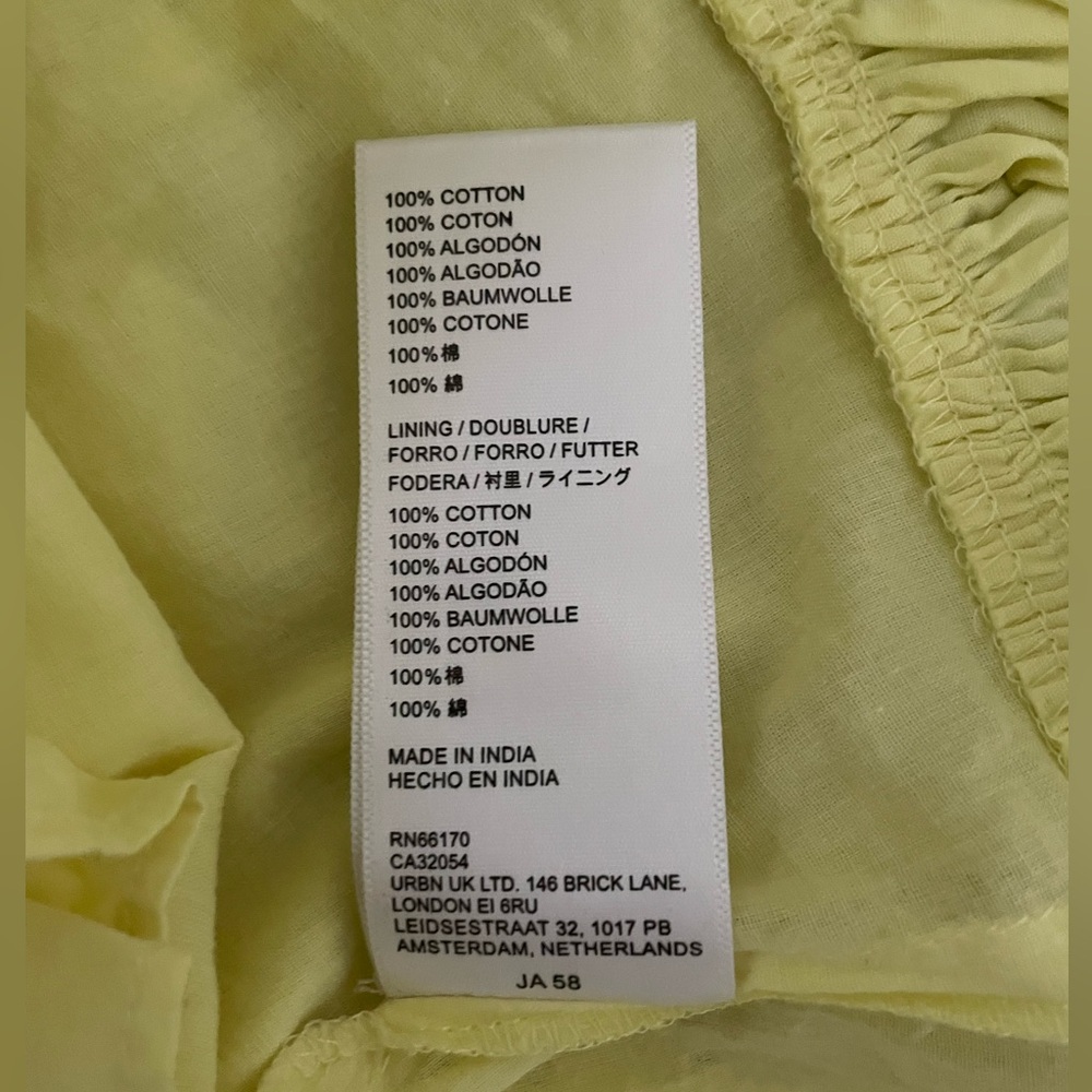 Urban Outfitters Yellow Romper 100% Cotton Size XS - Picture 10 of 10